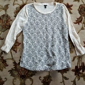 JCrew long sleeved with embroidery